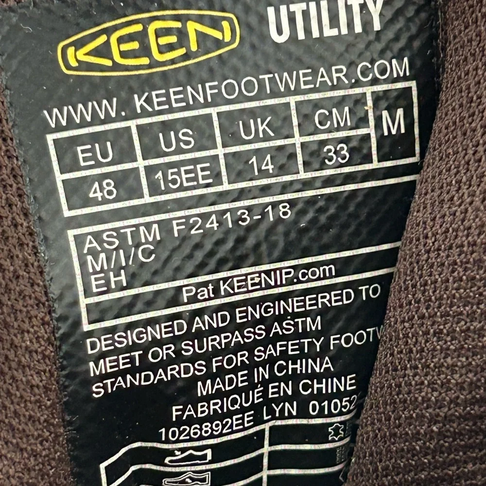 Keen Pittsburgh Energy Waterproof Work Boots Size 15 EE (Wide)